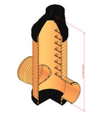 Pozo SANECOR® DN1000 con entrada y salida soldada para colector de DN800 (con pates) H=2 m